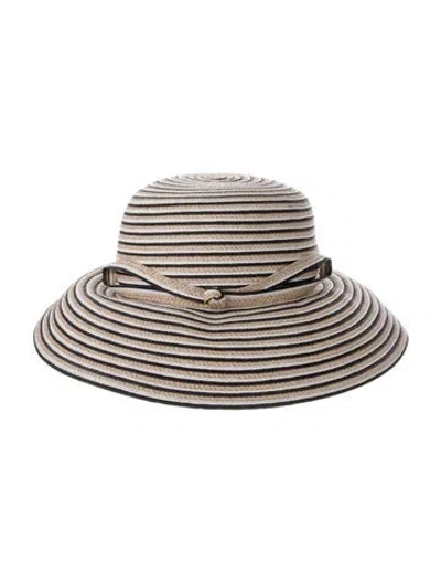Pre-owned Eric Javits Neutral Patterned Hat
