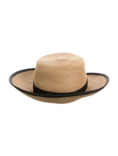 Pre-owned Eric Javits Neutral Straw Hat