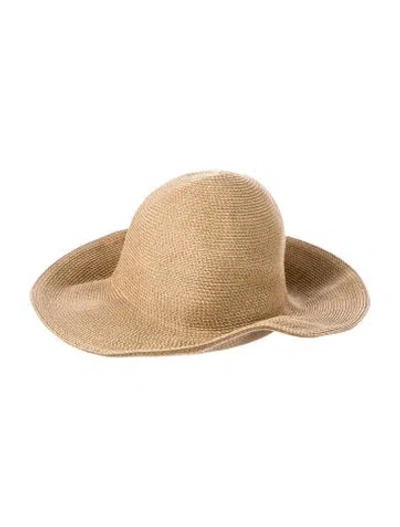 Pre-owned Eric Javits Neutral Straw Sun Hat