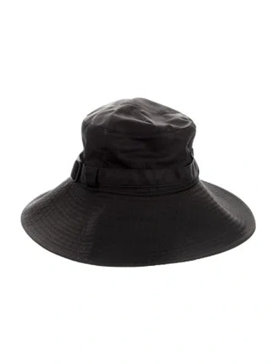 Pre-owned Eric Javits Nylon Bucket Hat In Black