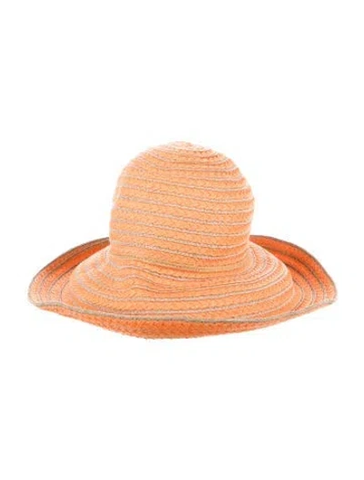 Pre-owned Eric Javits Orange And Multicolor Nylon  Hat