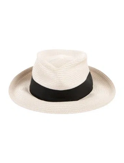 Pre-owned Eric Javits Panama Rattan Hat In Neutral