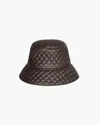 Eric Javits Quilty Bucket Hat In Chocolate