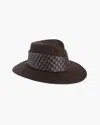 Eric Javits Quilty Fedora Hat In Chocolate