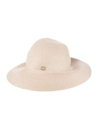 Pre-owned Eric Javits Raffia Baja Hat In Neutral