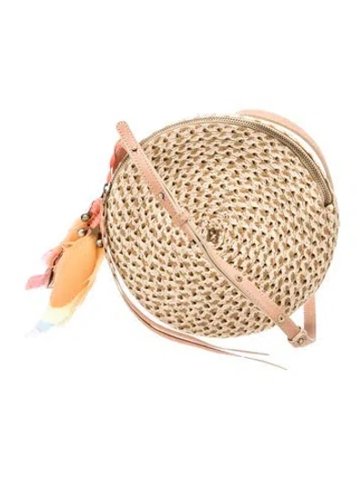 Pre-owned Eric Javits Raffia Crossbody Bag In Neutral