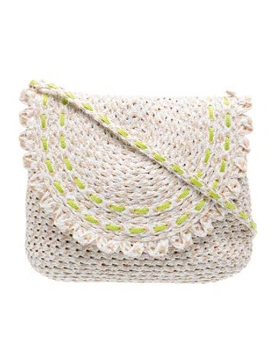Pre-owned Eric Javits Raffia Crossbody Bag In Neutrals