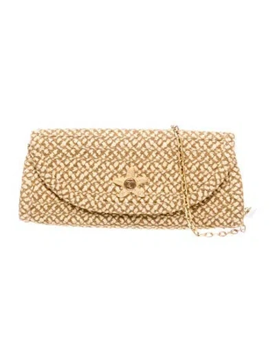 Pre-owned Eric Javits Raffia Evening Bag In Neutral