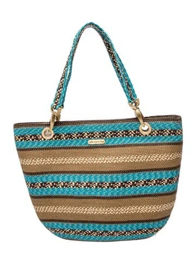 Pre-owned Eric Javits Raffia Shoulder Bag In Brown