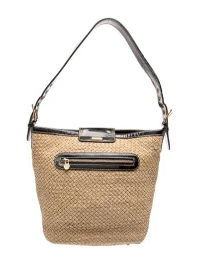 Pre-owned Eric Javits Raffia Shoulder Bag In Brown