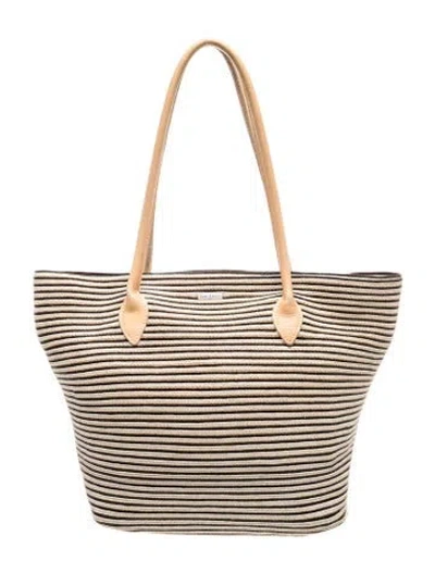 Pre-owned Eric Javits Raffia Shoulder Bag In Neutral