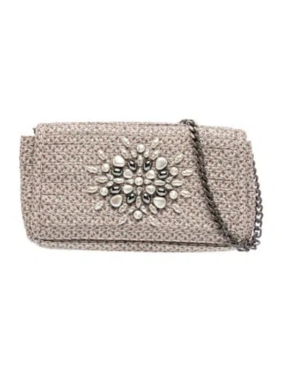Pre-owned Eric Javits Raffia Shoulder Bag In Neutrals