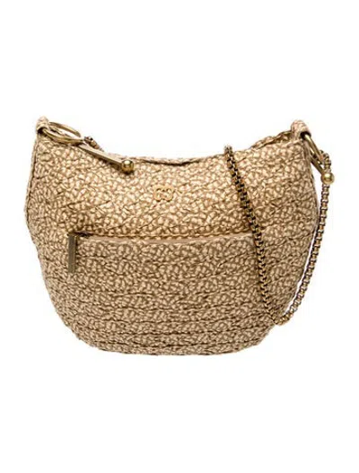 Pre-owned Eric Javits Raffia Shoulder Bag In Neutrals