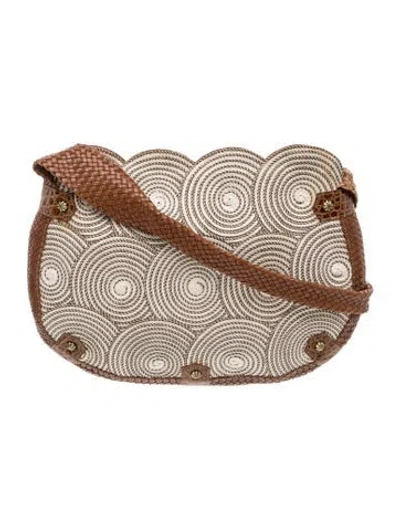 Pre-owned Eric Javits Raffia Shoulder Bag In Yellow