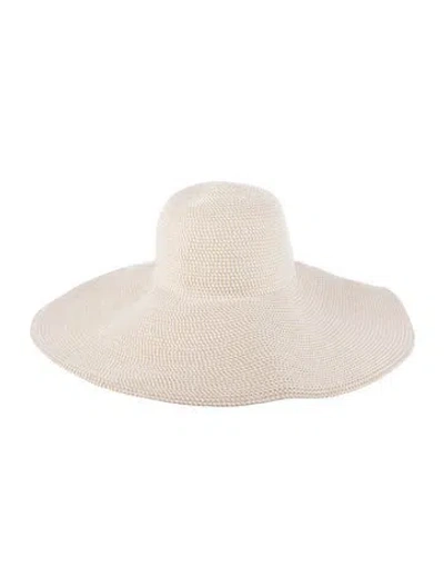Pre-owned Eric Javits Raffia Sun Hat In Neutral