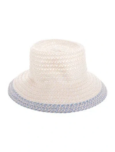 Pre-owned Eric Javits Raffia Sun Hat In Neutral