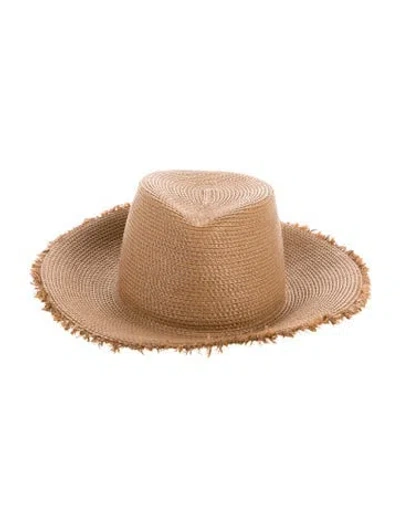 Pre-owned Eric Javits Raffia Sun Hat In Neutral