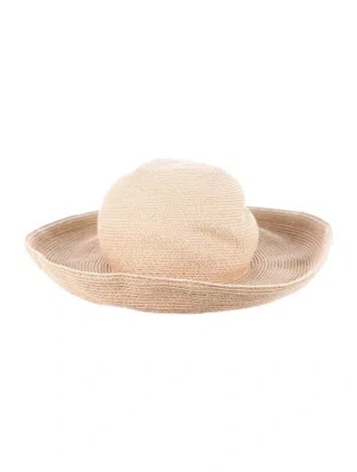 Pre-owned Eric Javits Raffia Sun Hat In Neutral