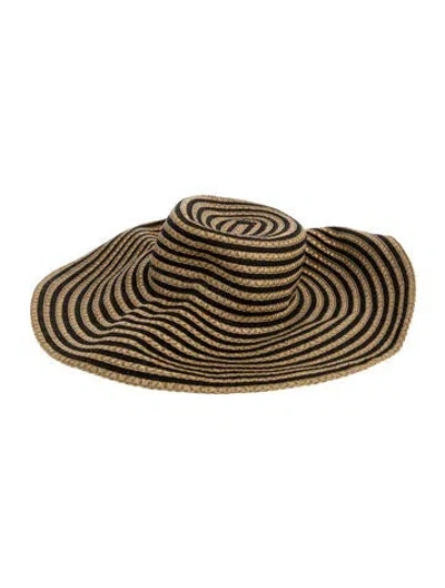 Pre-owned Eric Javits Raffia Sun Hat In Neutrals
