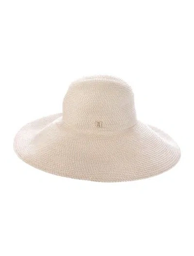 Pre-owned Eric Javits Raffia Sun Hat W/tags In Neutral