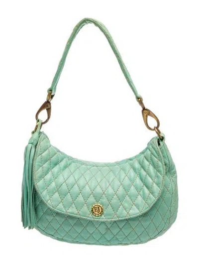 Pre-owned Eric Javits Raffia Top Handle Bag In Green