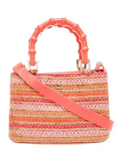 Pre-owned Eric Javits Raffia Top Handle Bag In Orange