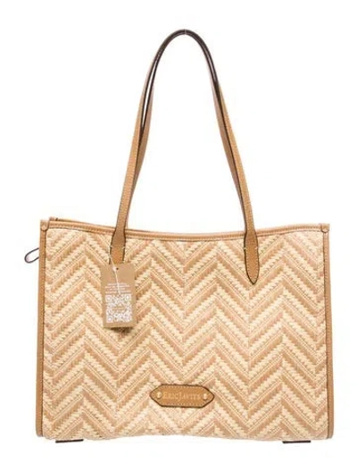 Pre-owned Eric Javits Raffia Tote In Neutrals