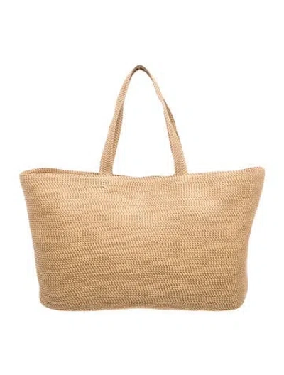 Pre-owned Eric Javits Raffia Tote In Neutrals