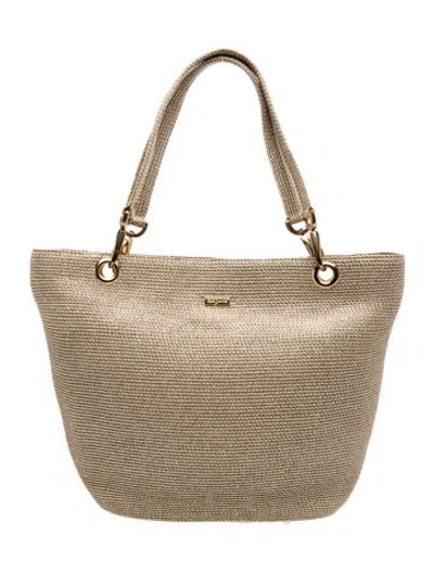 Pre-owned Eric Javits Raffia Tote In Neutrals