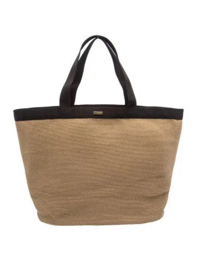 Pre-owned Eric Javits Raffia Tote In Neutrals