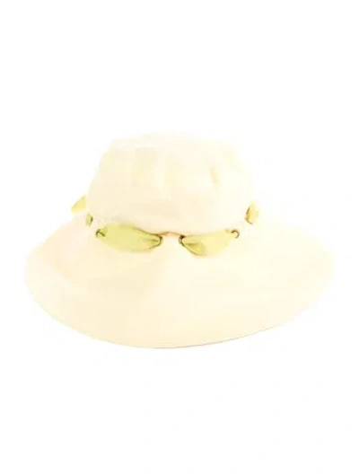 Pre-owned Eric Javits Reversible Bucket Hat In Yellow