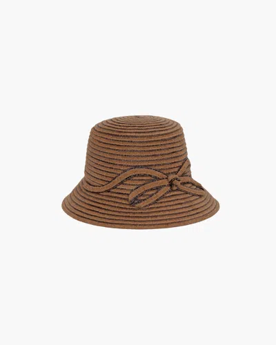 Eric Javits Shenia™ Bow Cloche In Brown