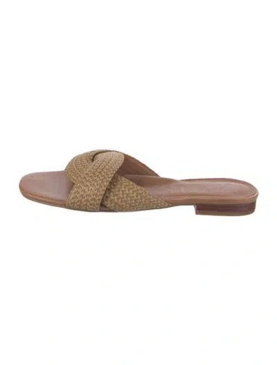 Pre-owned Eric Javits Slides In Brown