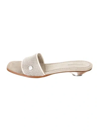 Pre-owned Eric Javits Slides In Grey