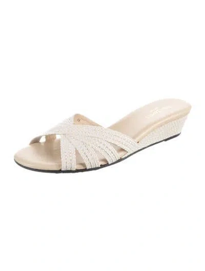 Pre-owned Eric Javits Slides In White