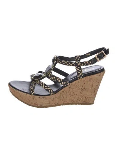 Pre-owned Eric Javits Slingback Sandals In Blue