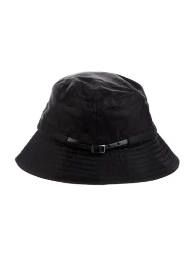 Pre-owned Eric Javits Solid Bucket Hat In Black