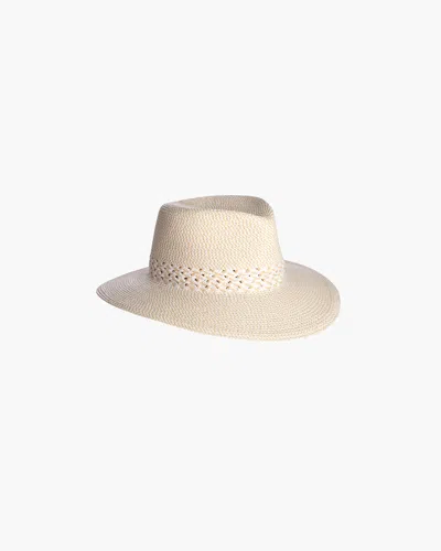Eric Javits Squishee® Bayou Fedora Hat In White Mix