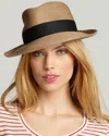 Eric Javits Squishee Classic Woven Fedora Hat In Natural/black