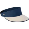 Eric Javits Squishee Straw Champ Custom Fit Visor In Multi