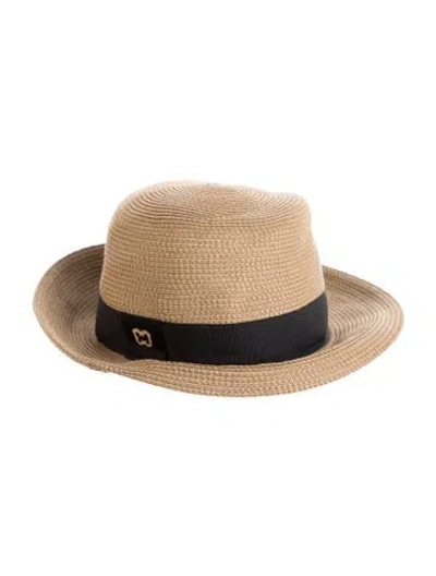 Pre-owned Eric Javits Straw Brimmed Hat In Neutrals