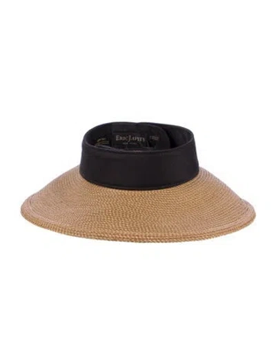 Pre-owned Eric Javits Straw Canvas Visor In Multi