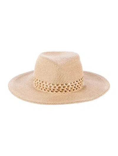 Pre-owned Eric Javits Straw Cowboy Hat In Neutrals