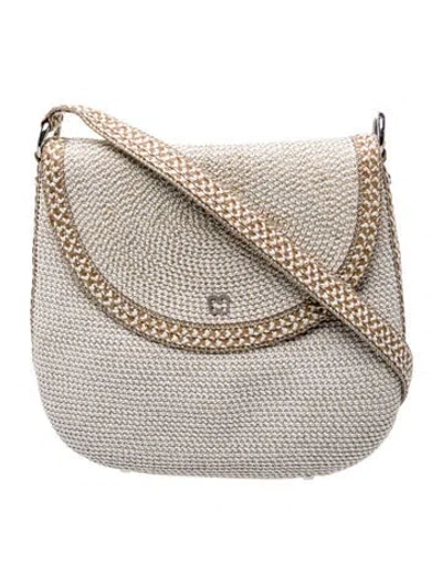 Pre-owned Eric Javits Straw Crossbody Bag In Neutral