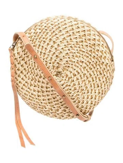 Pre-owned Eric Javits Straw Crossbody Bag In Neutrals