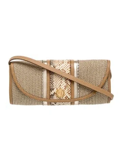 Pre-owned Eric Javits Straw Crossbody Bag In Neutrals