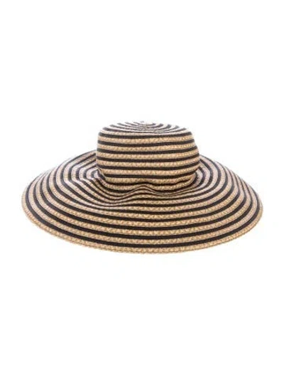 Pre-owned Eric Javits Straw Floppy Hat In Brown