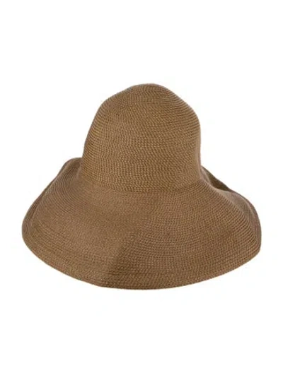 Pre-owned Eric Javits Straw Floppy Hat In Neutrals