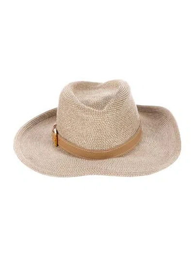 Pre-owned Eric Javits Straw Gambler Hat