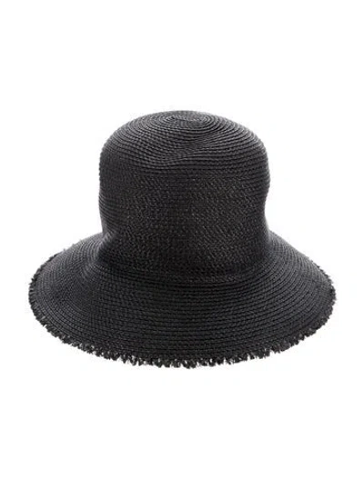 Pre-owned Eric Javits Straw Hat In Black